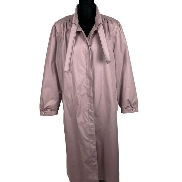 London Fog Lavender Trench Coat - Women’s 14 Regular - Picture 1 of 8